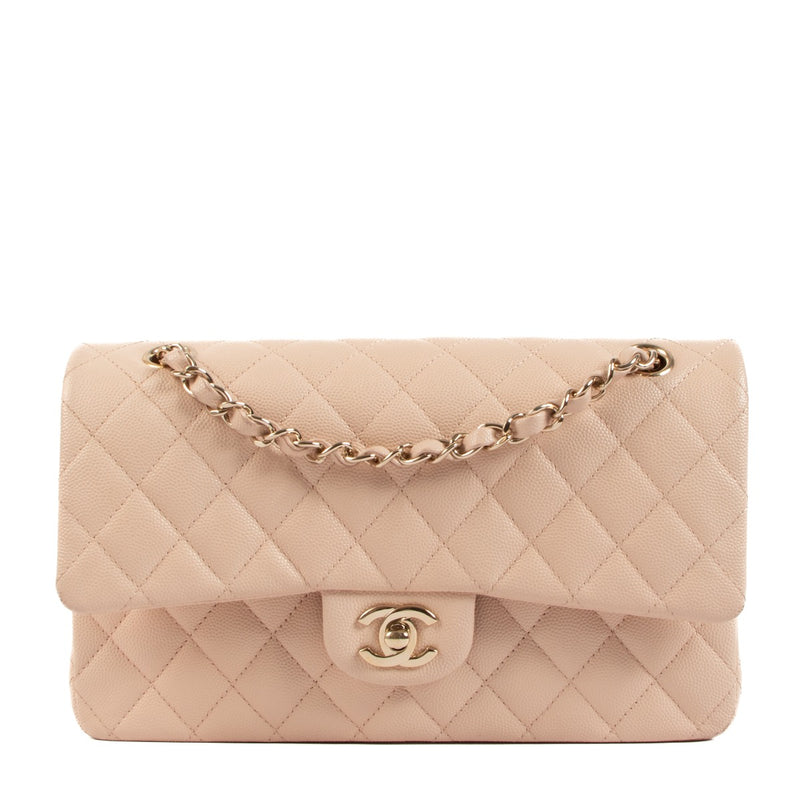Chanel Light Beige Medium Classic Flap Bag