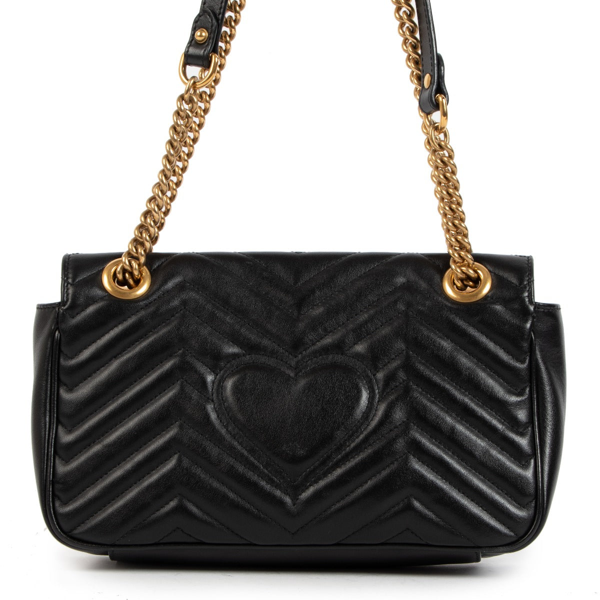 Shop 100% authentic Gucci Black GG Marmont Small Matelassé Shoulder Bag on Labellov.com.