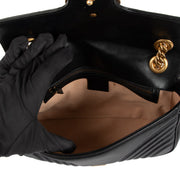 Shop 100% authentic Gucci Black GG Marmont Small Matelassé Shoulder Bag on Labellov.com.