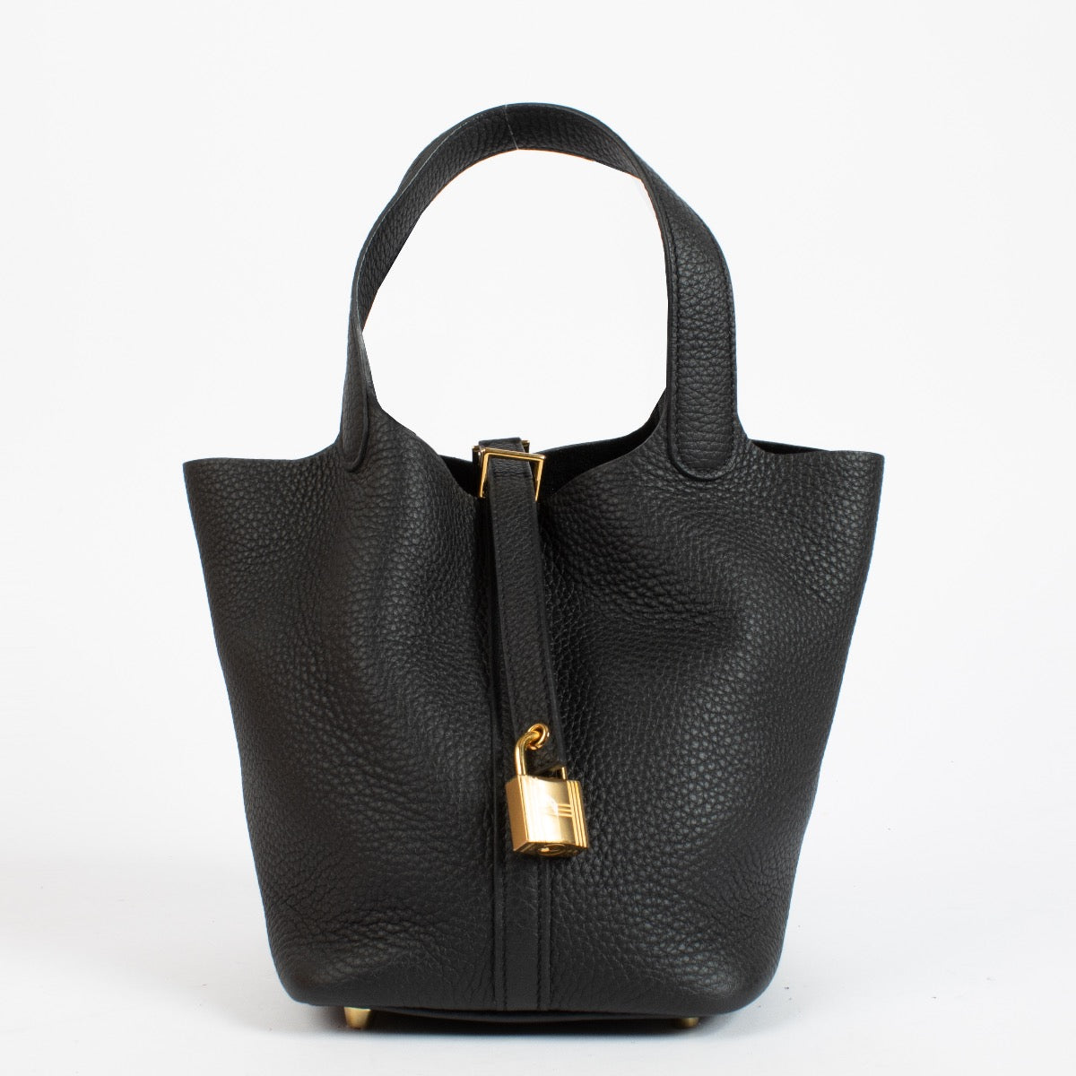 Hermès Picotin Lock 18 Zwart Clemence GHW
