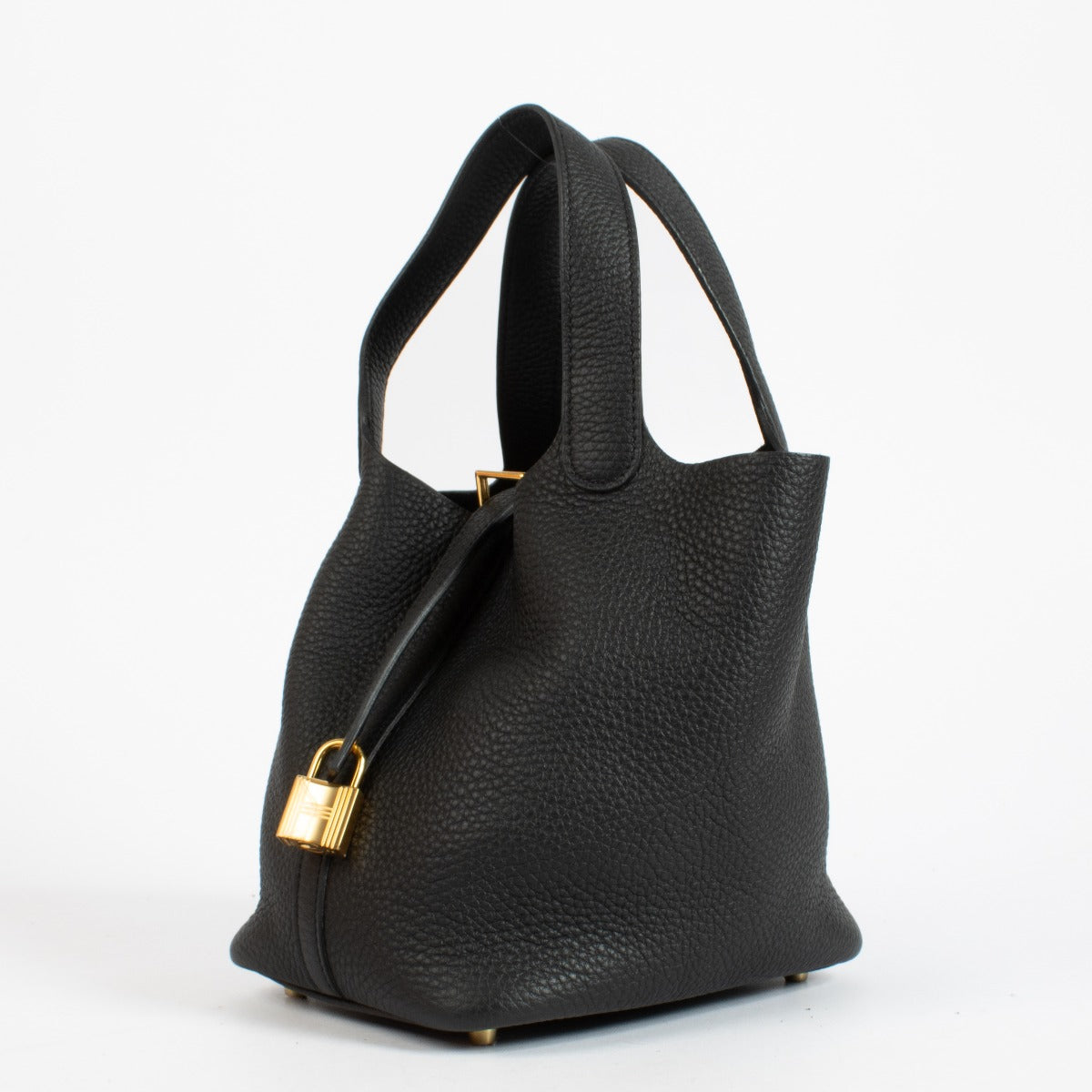 Hermès Picotin Lock 18 Zwart Clemence GHW