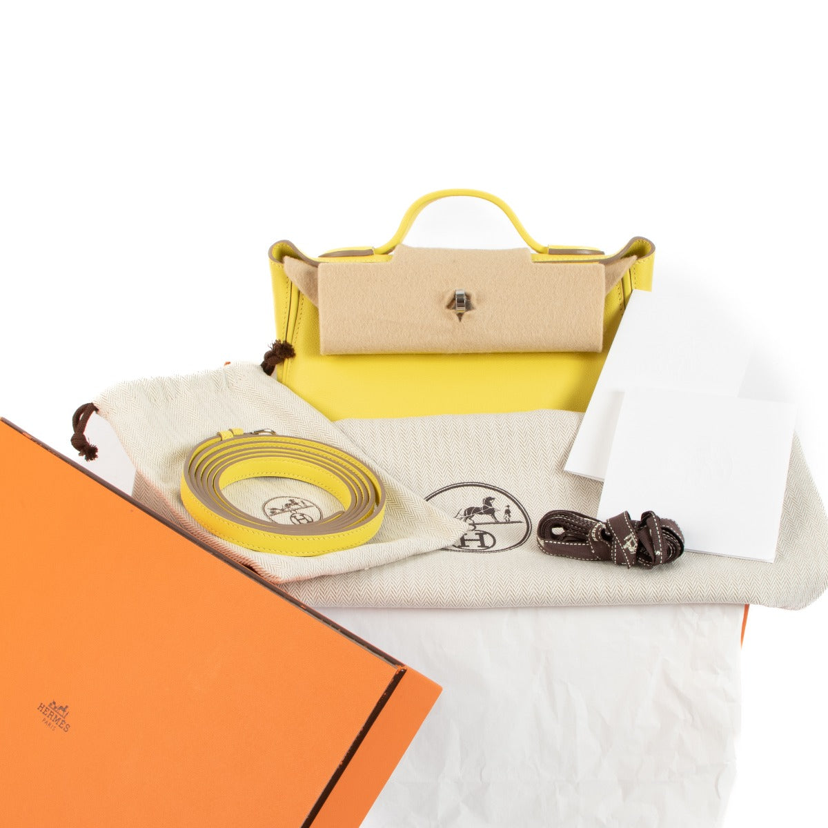 Hermès 24/24 21 Lime Swift Palladium Hardware