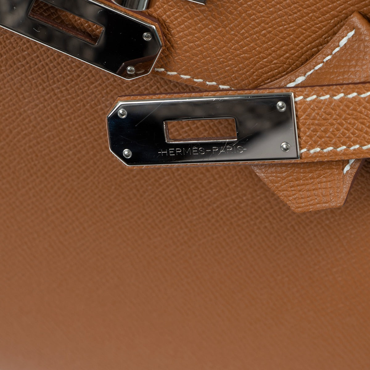 Hermès Kelly 28 Or Epsom Métal argenté palladié
