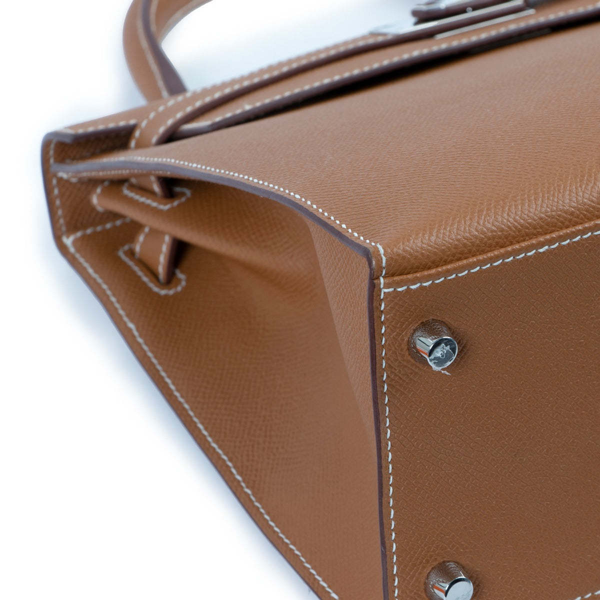 Hermès Kelly 28 Or Epsom Métal argenté palladié