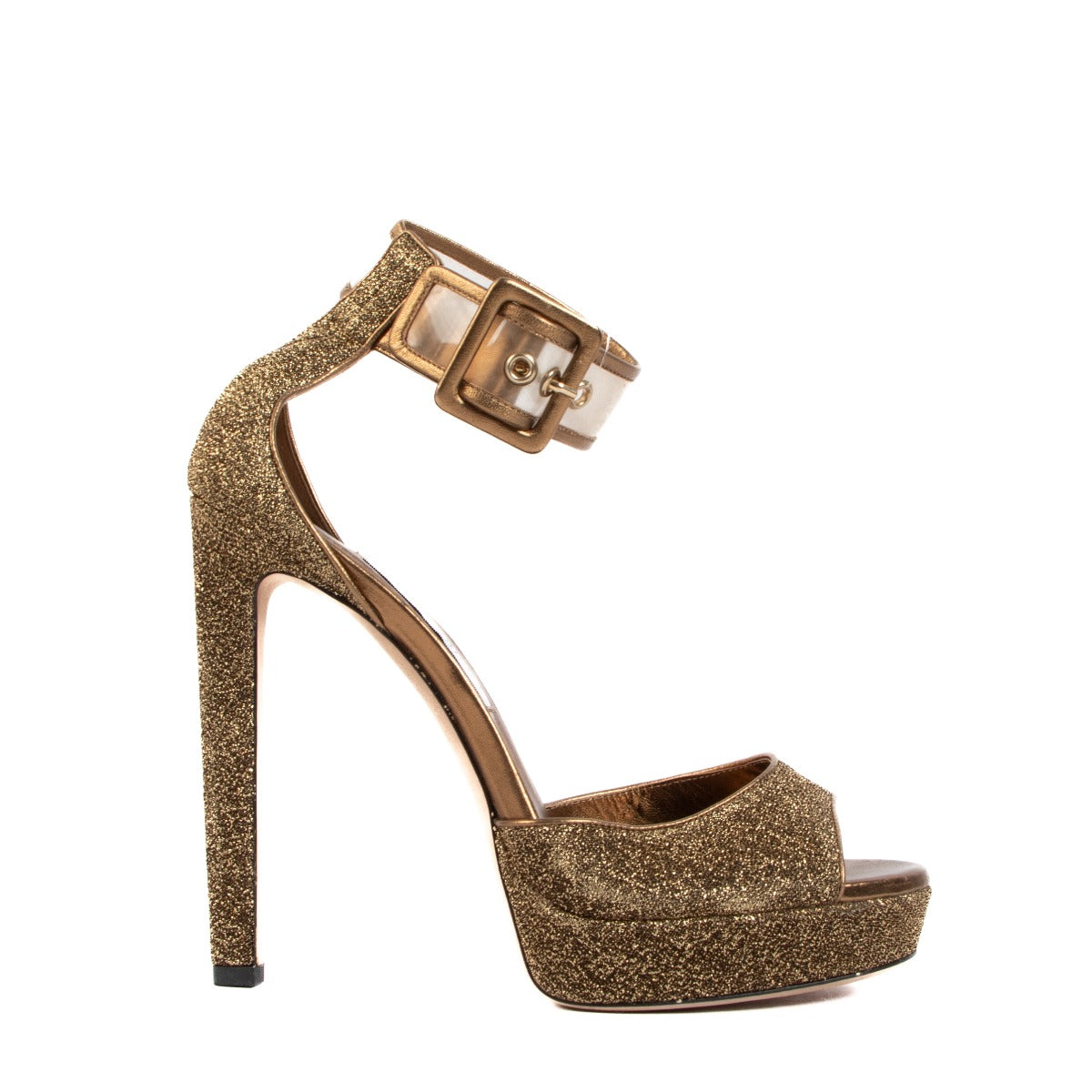 Jimmy Choo Mayner Gold Metallic Platform Heels