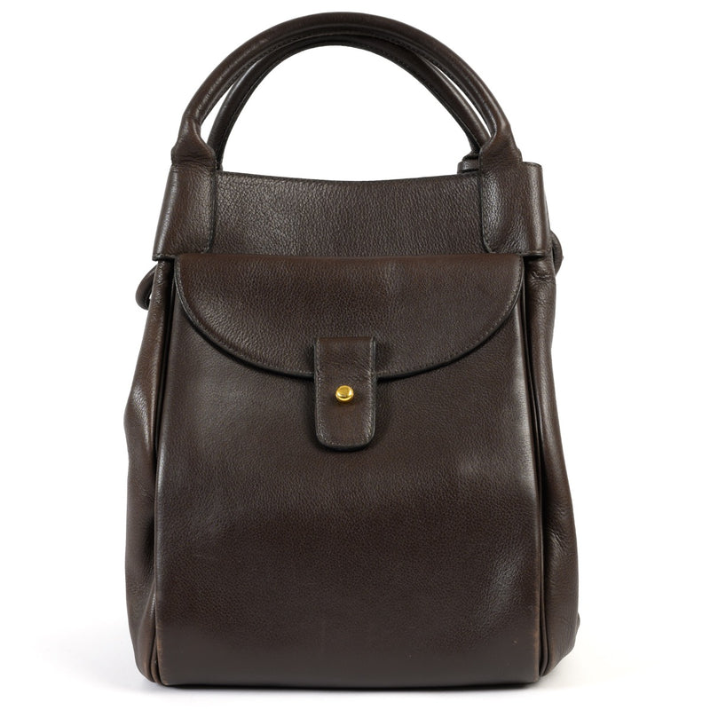 Shop safe online at Labellov in Antwerp this 100% authentic second hand Delvaux Brown Leather Shoulder Bag