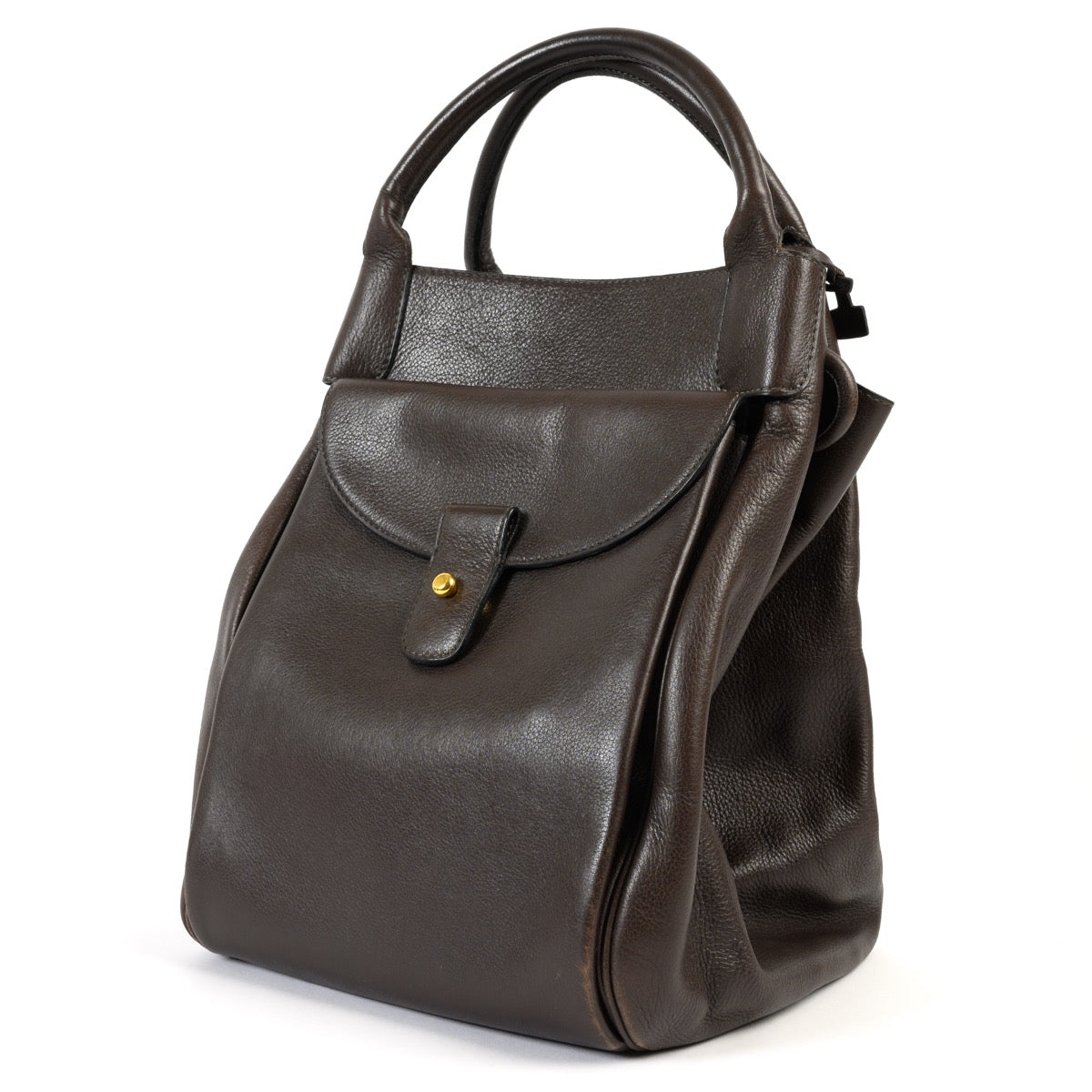 Shop safe online at Labellov in Antwerp this 100% authentic second hand Delvaux Brown Leather Shoulder Bag