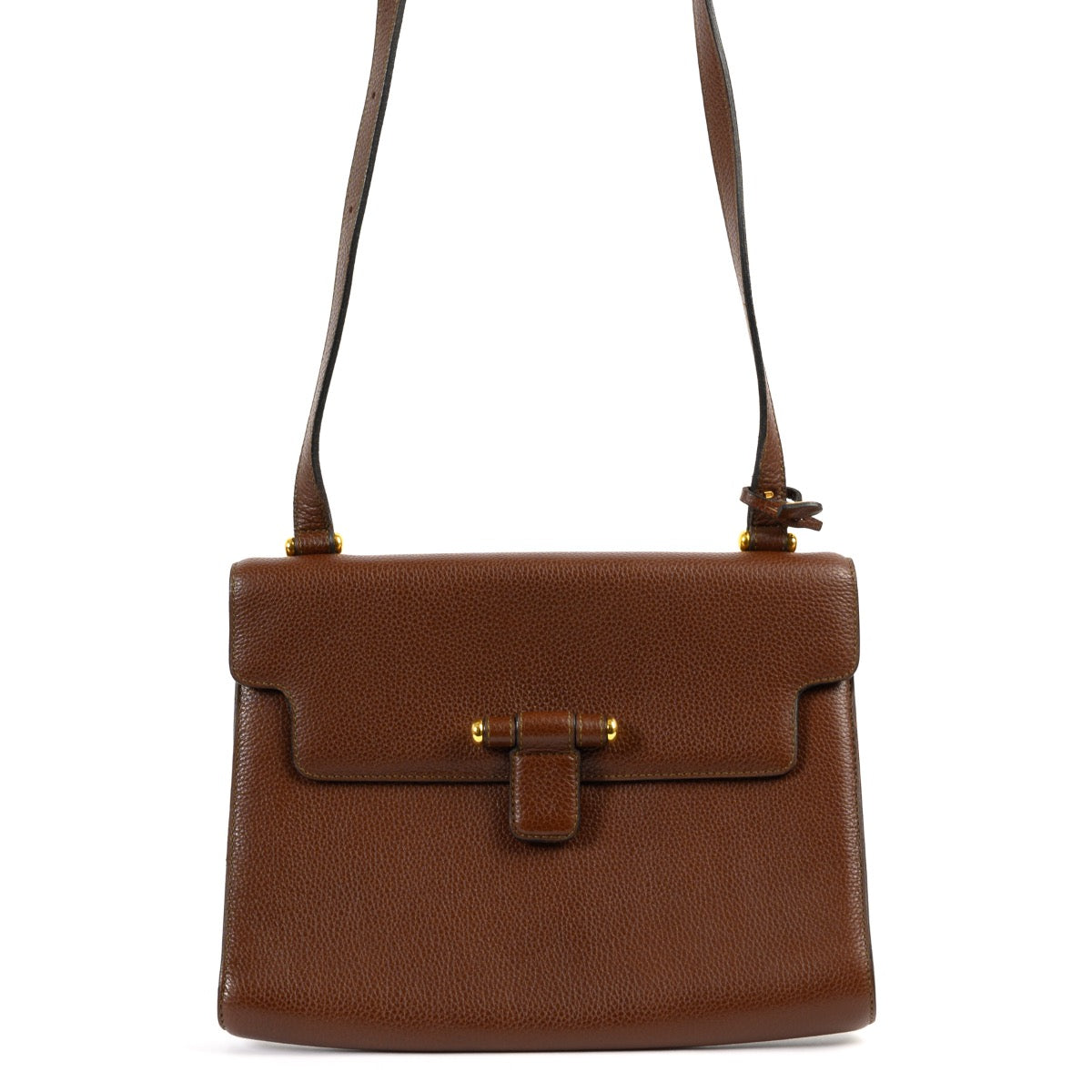 Shop safe online at Labellov in Antwerp this 100% authentic second hand Delvaux Brown Leather Crossbody Bag