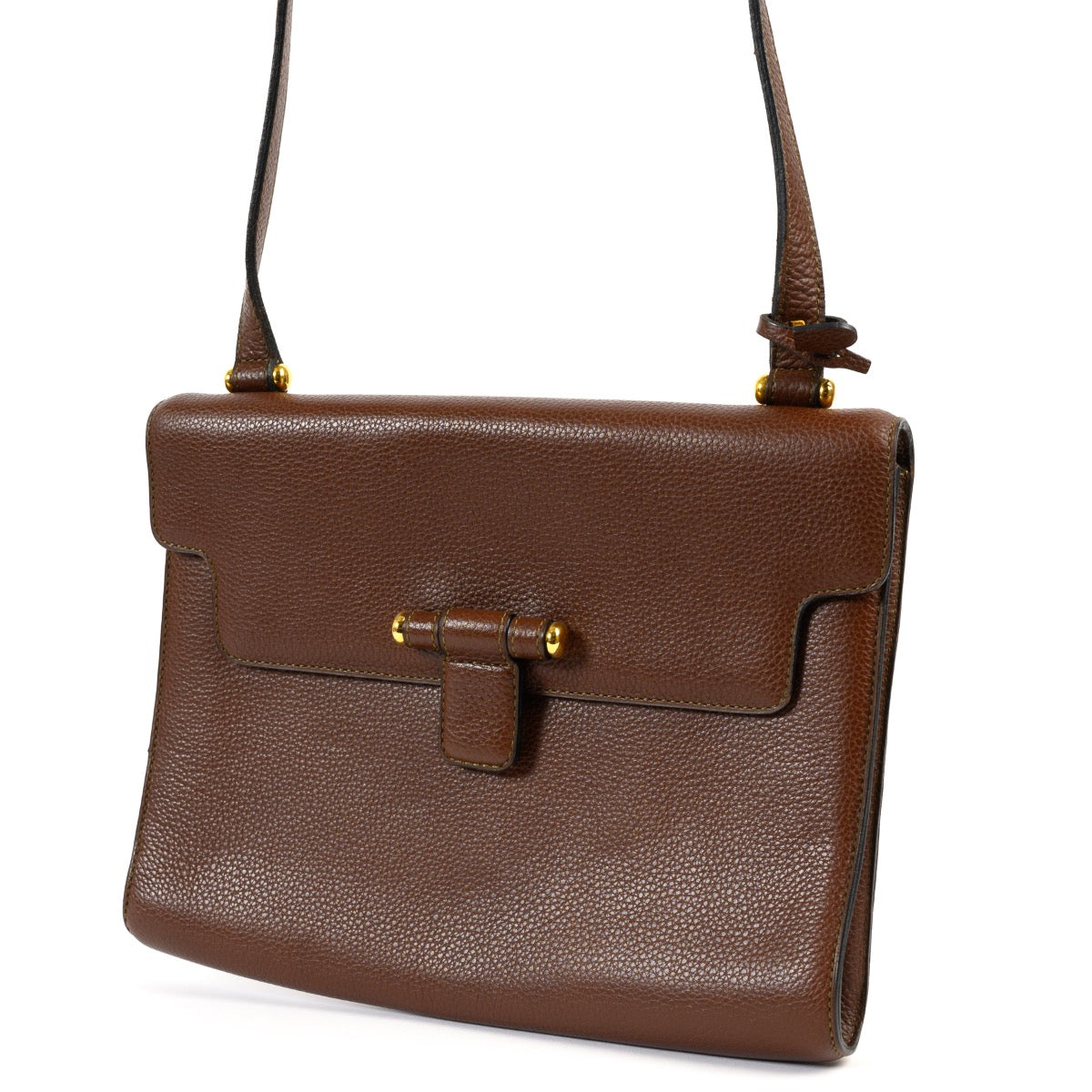 Shop safe online at Labellov in Antwerp this 100% authentic second hand Delvaux Brown Leather Crossbody Bag