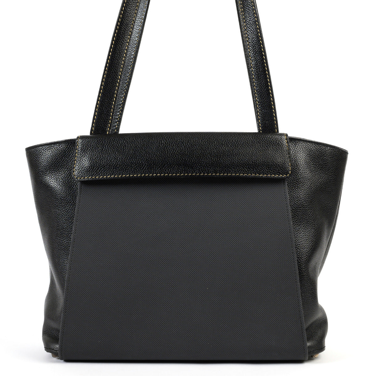 Sac porté épaule Delvaux noir à rabat et poignée supérieure