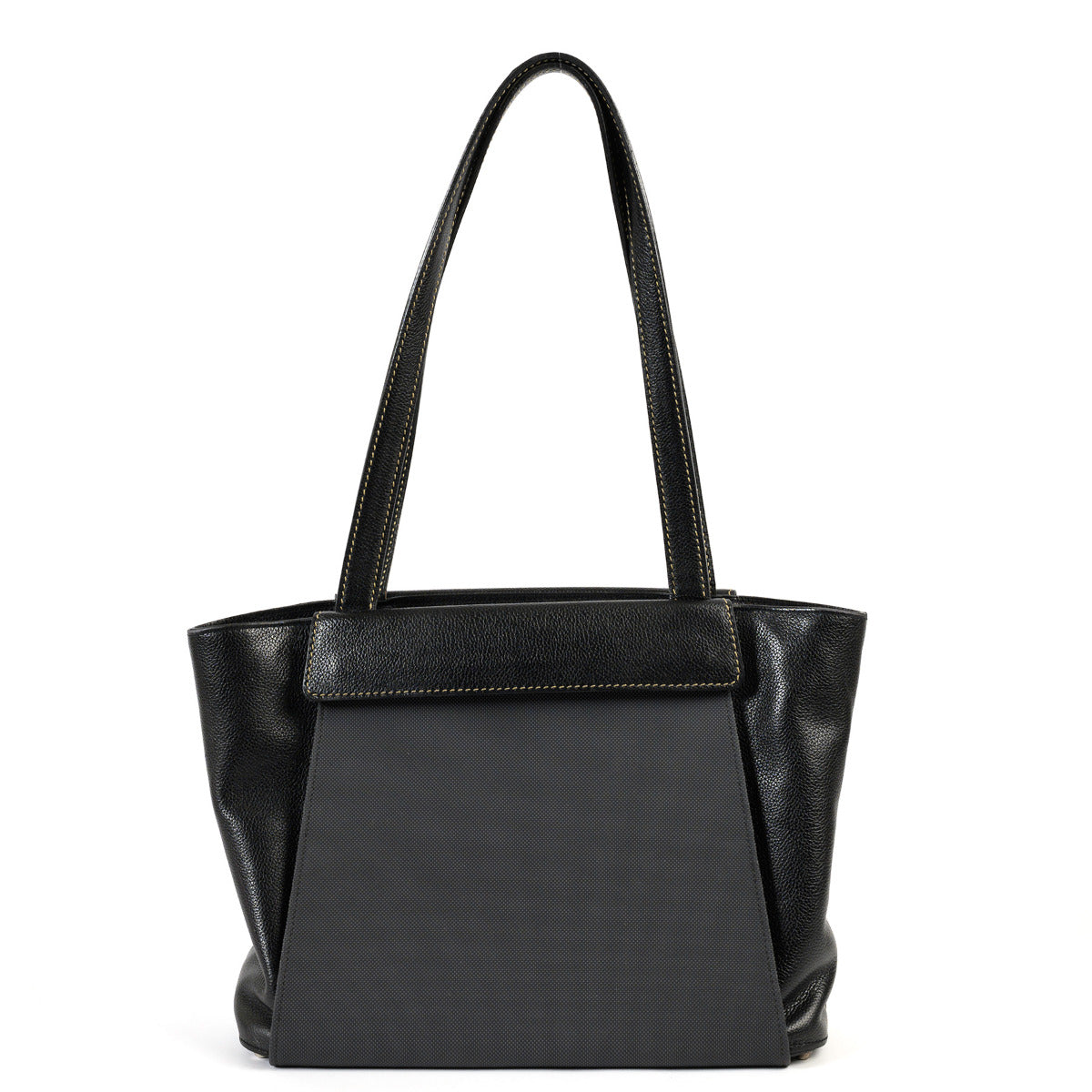 Sac porté épaule Delvaux noir à rabat et poignée supérieure