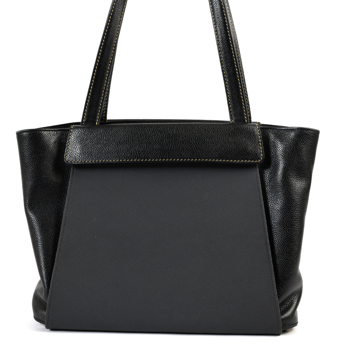 Sac porté épaule Delvaux noir à rabat et poignée supérieure