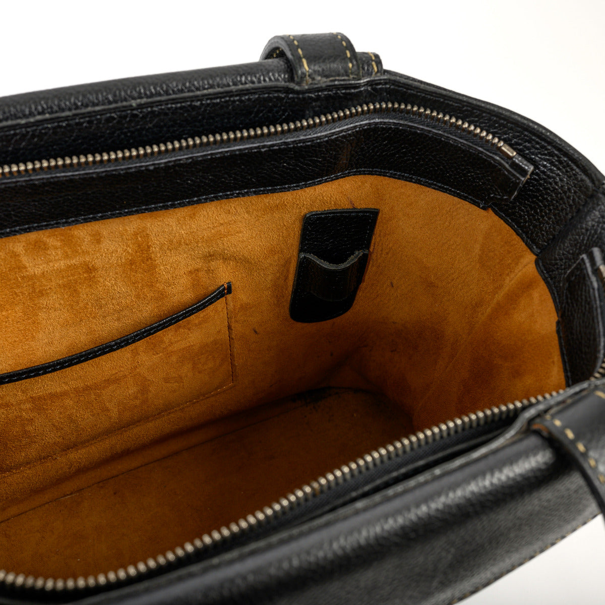 Sac porté épaule Delvaux noir à rabat et poignée supérieure