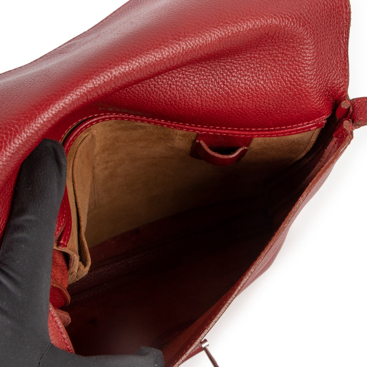 Delvaux Burgundy Leather Kot Messenger Bag