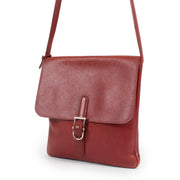 Delvaux Burgundy Leather Kot Messenger Bag