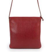 Delvaux Burgundy Leather Kot Messenger Bag