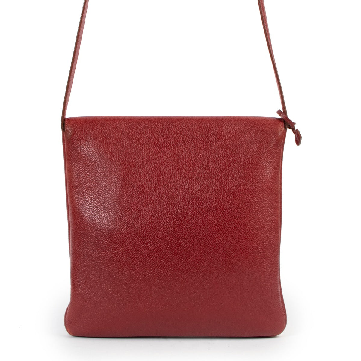 Delvaux Burgundy Leather Kot Messenger Bag