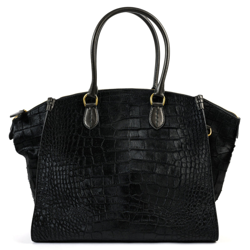 Ralph Lauren Black Pony Hair Shoulder Bag