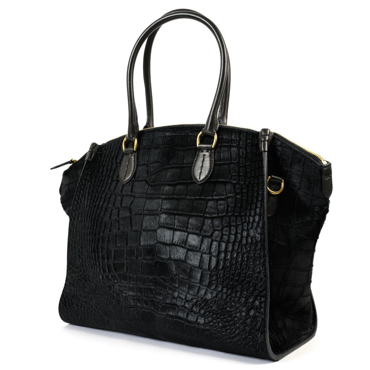 Sac à bandoulière en poil de poney noir Ralph Lauren