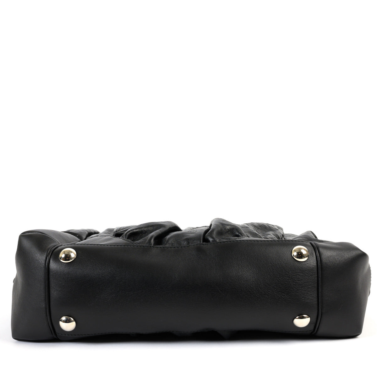 Gucci Black Horsebit Embossed Shoulder Bag