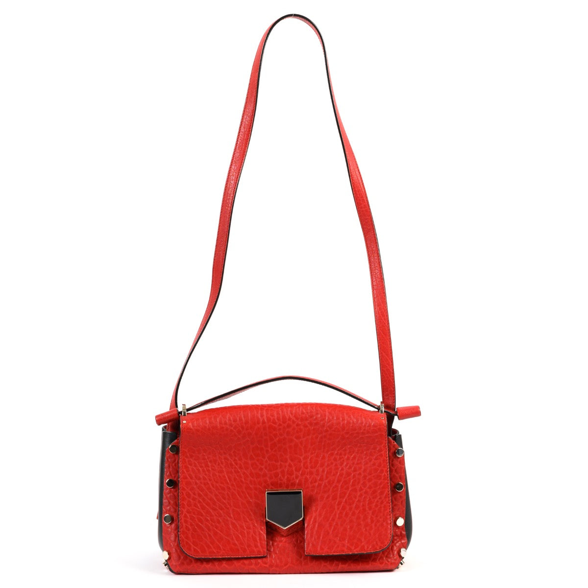 Shop safe online 100% authentic second hand Jimmy Choo Red Crossbody Bag in very good condition at Labellov in Antwerp.