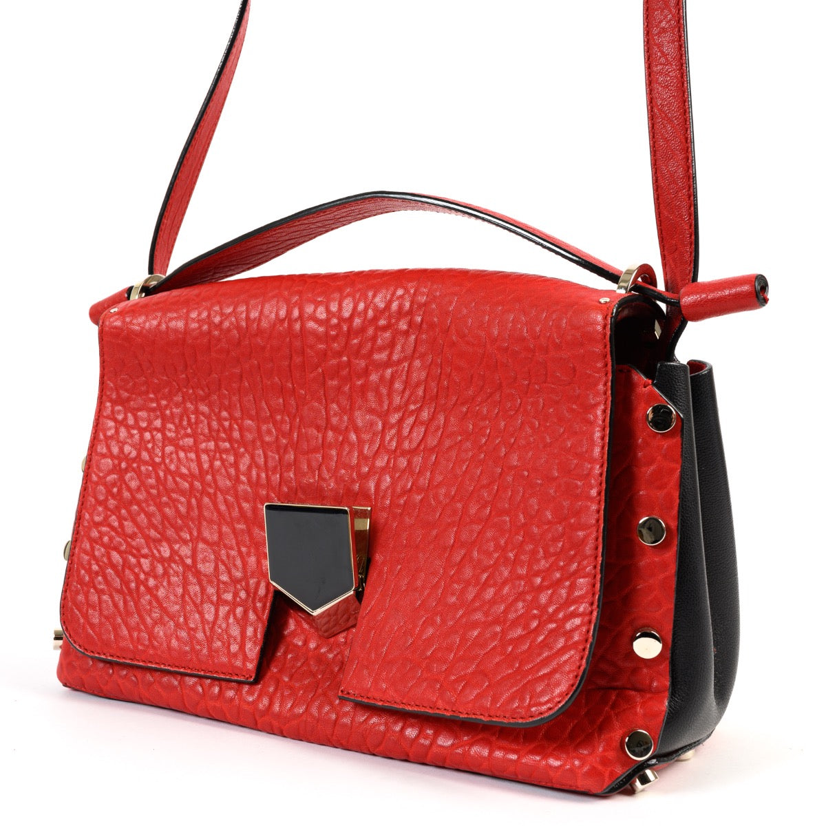 Shop safe online 100% authentic second hand Jimmy Choo Red Crossbody Bag in very good condition at Labellov in Antwerp.