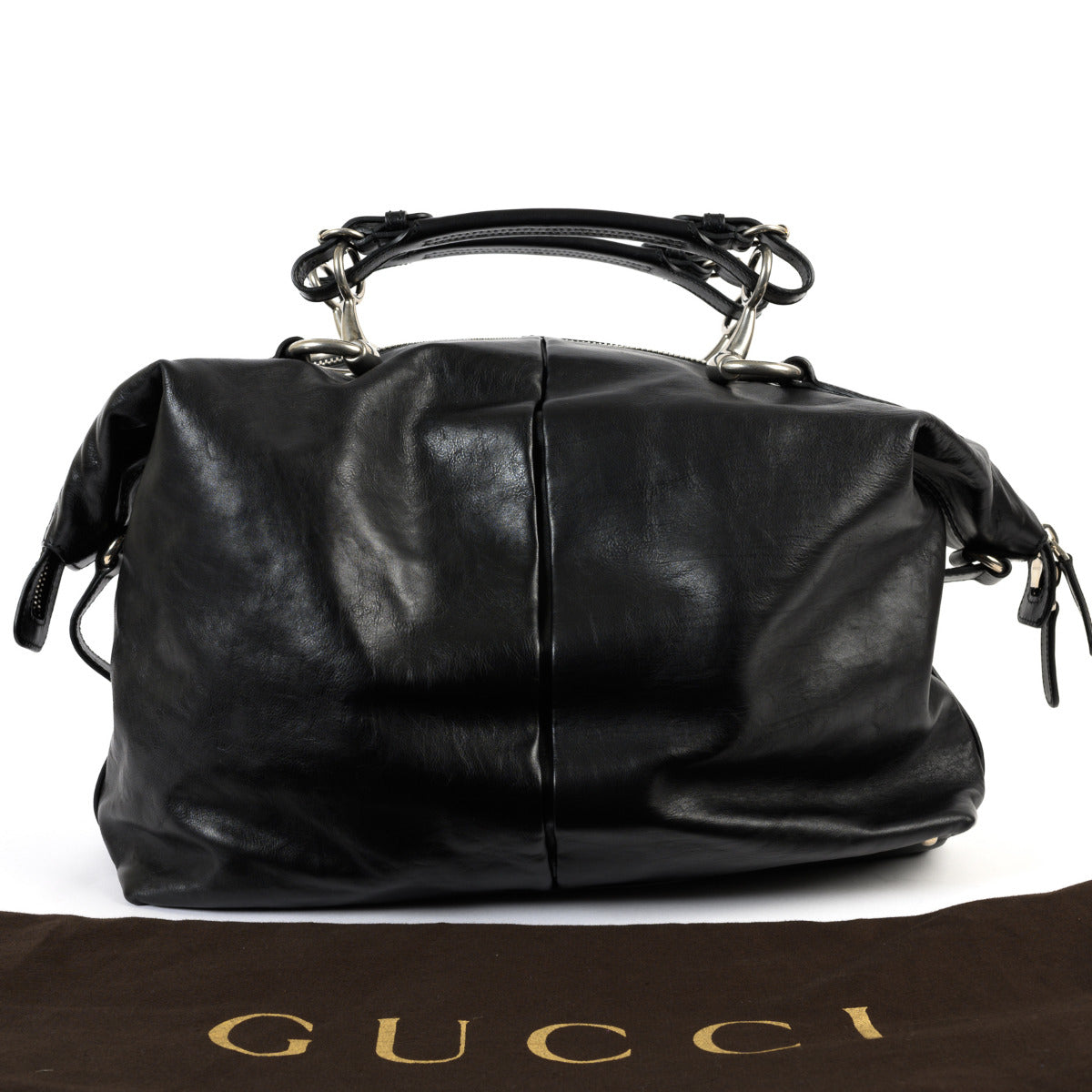 Gucci Black Leather Oversized Bag