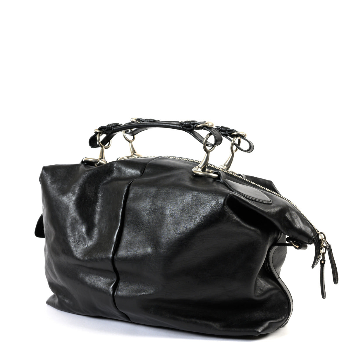 Sac oversized en cuir noir Gucci
