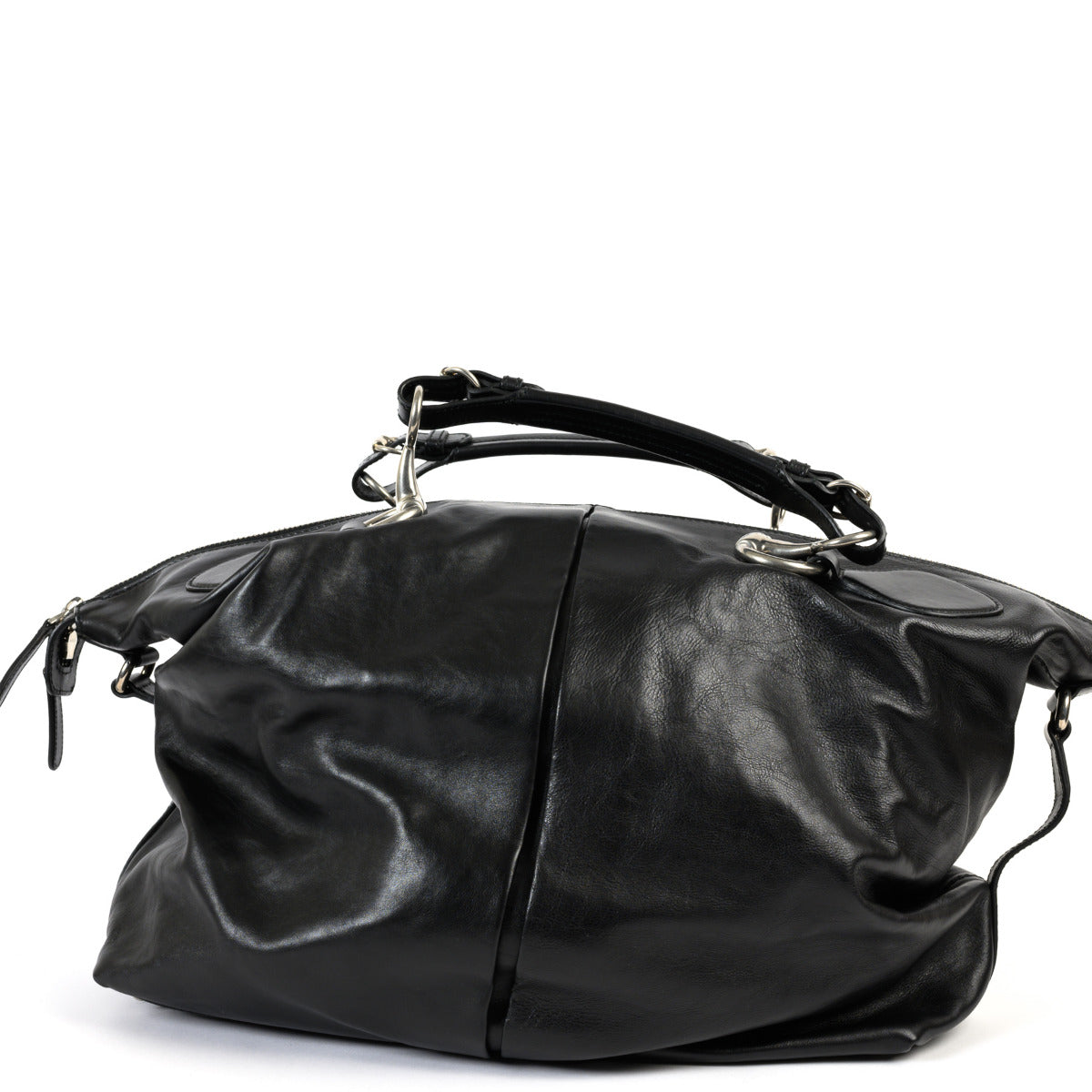 Sac oversized en cuir noir Gucci