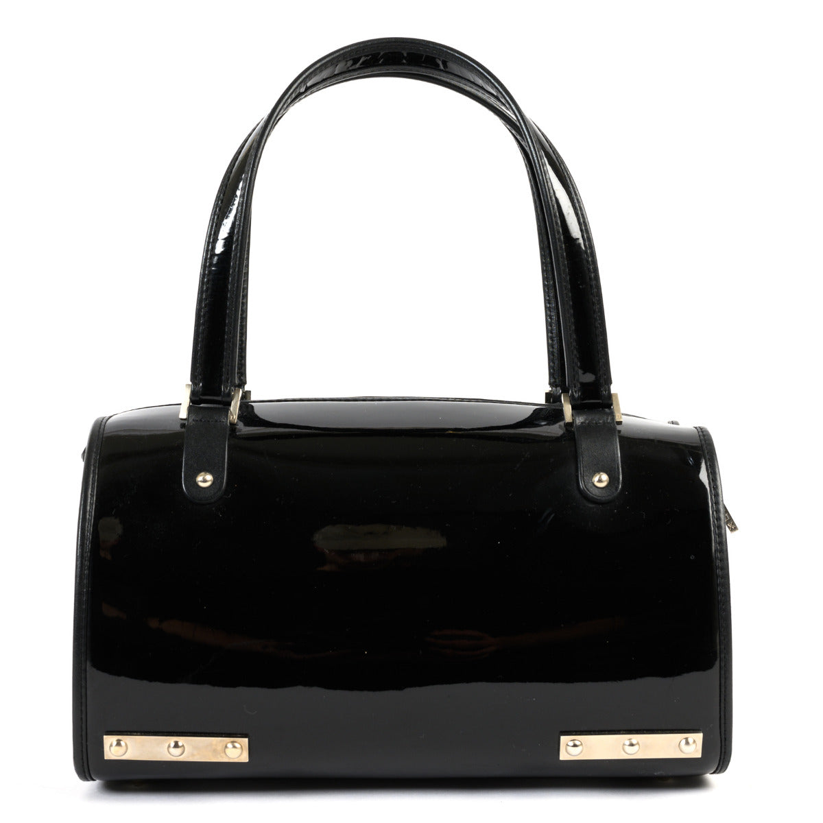 Sac à main Delvaux Astrid en cuir verni noir