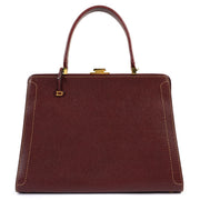 Shop safe online at Labellov in Antwerp this 100% authentic second hand Delvaux Purple Leather Top Handle in very good condition