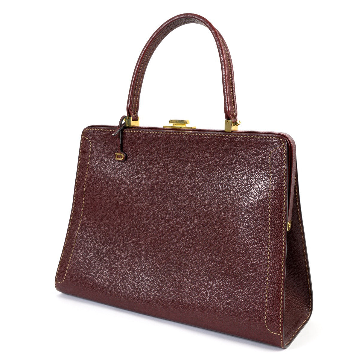 Shop safe online at Labellov in Antwerp this 100% authentic second hand Delvaux Purple Leather Top Handle in very good condition