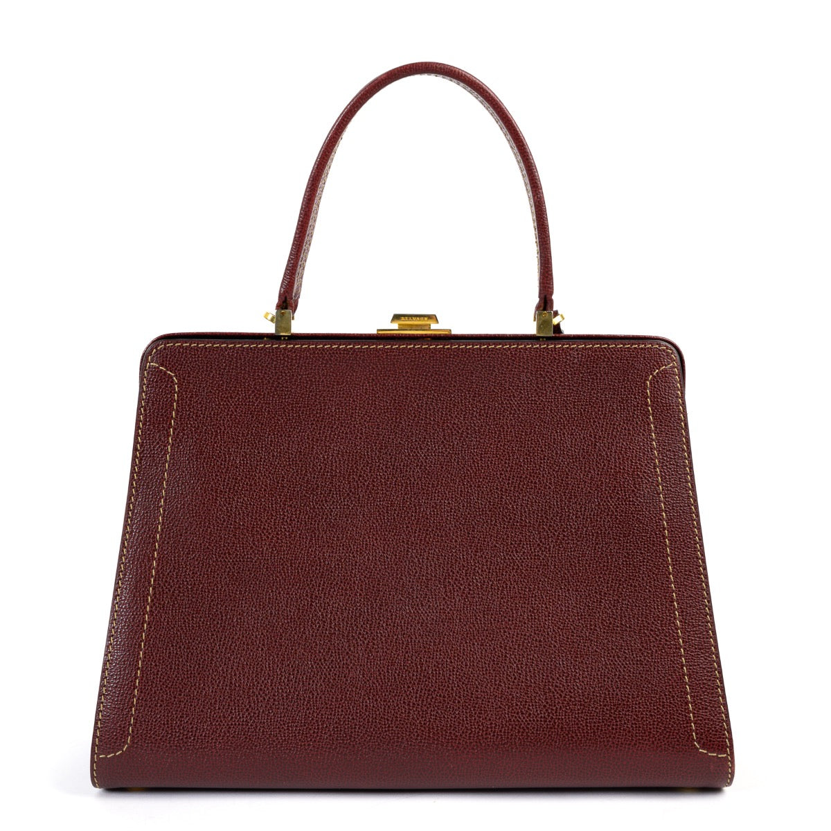 Shop safe online at Labellov in Antwerp this 100% authentic second hand Delvaux Purple Leather Top Handle in very good condition