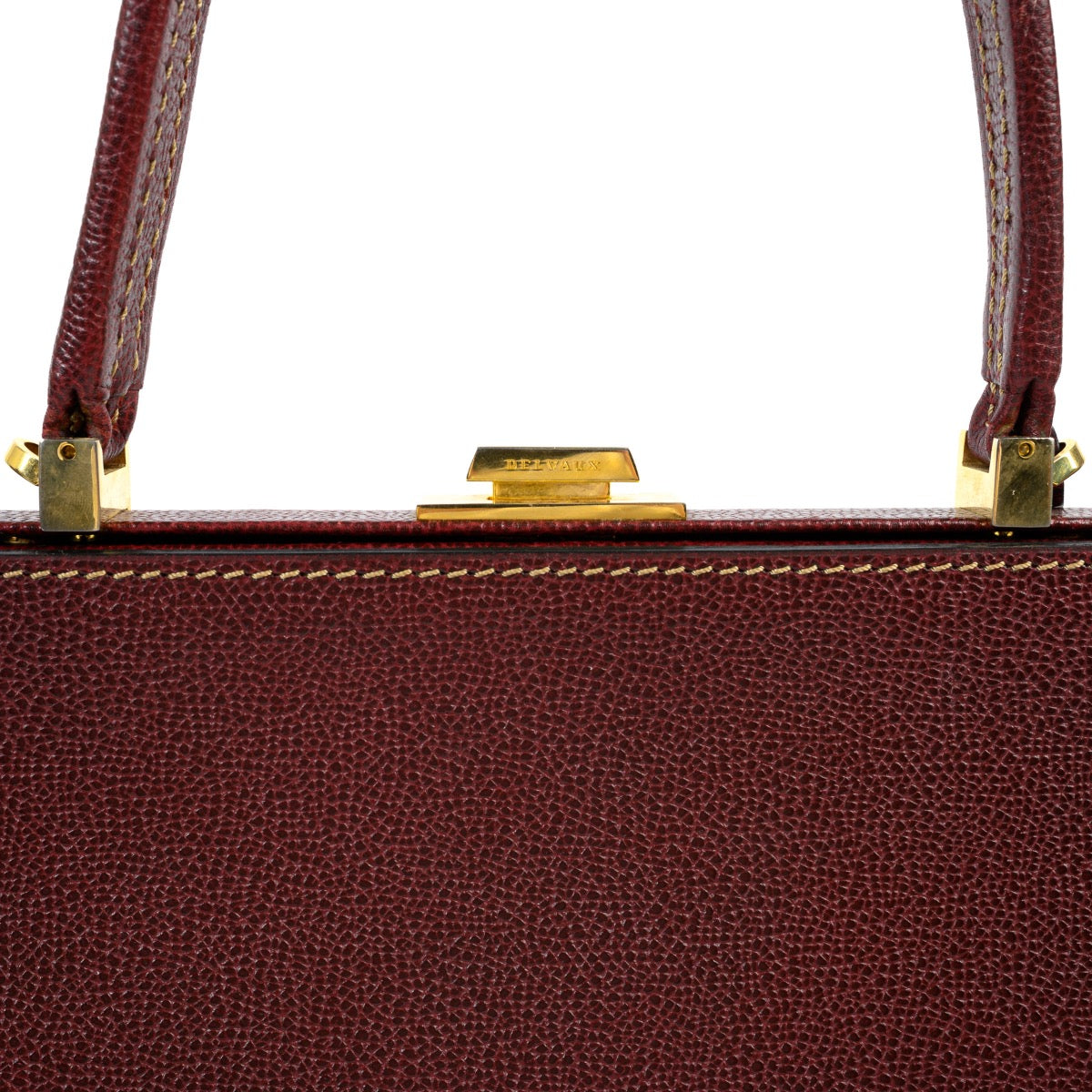 Shop safe online at Labellov in Antwerp this 100% authentic second hand Delvaux Purple Leather Top Handle in very good condition