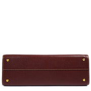 Shop safe online at Labellov in Antwerp this 100% authentic second hand Delvaux Purple Leather Top Handle in very good condition