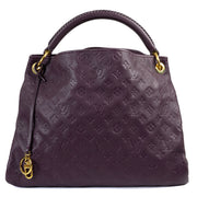 Shop safe online at Labellov in Antwerp this 100% authentic second hand Louis Vuitton Purple Monogram Empreinte Leather MM Artsy Shoulder Bag