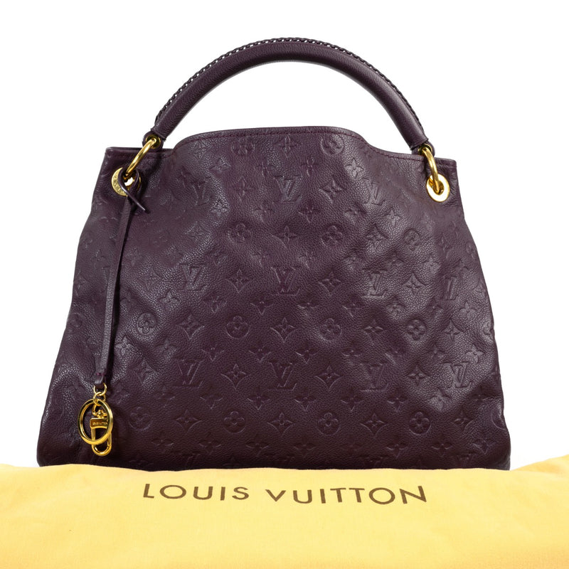 Shop safe online at Labellov in Antwerp this 100% authentic second hand Louis Vuitton Purple Monogram Empreinte Leather MM Artsy Shoulder Bag