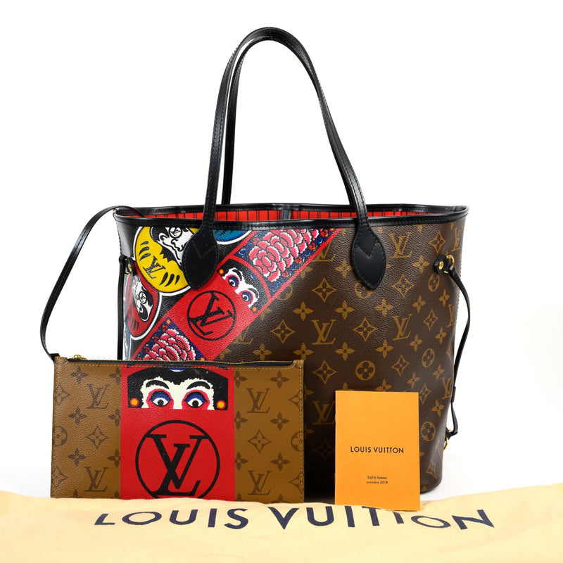 Shop safe online at Labellov in Antwerp this 100% authentic Louis Vuitton Limited Edition Neverfull MM Kabuki Monogram