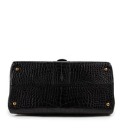 shop online secondhand Delvaux Black MATTE Croco MM Brillant + Strap