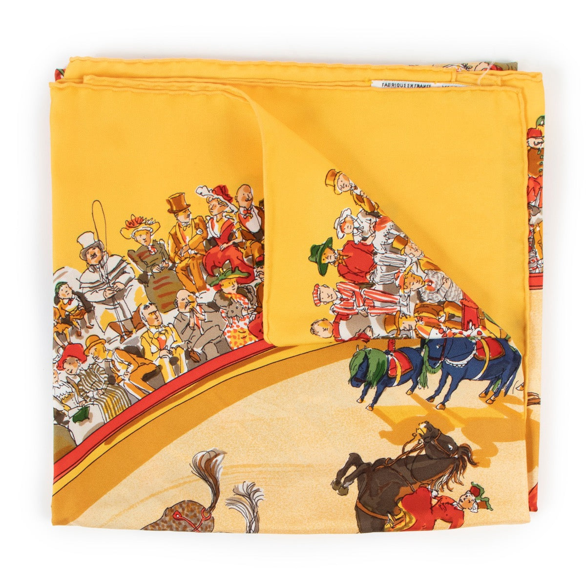 Buy an authentic second hand Hermès Cirque Mollier Carré 90 Silk Scarf in very good condition at Labellov.