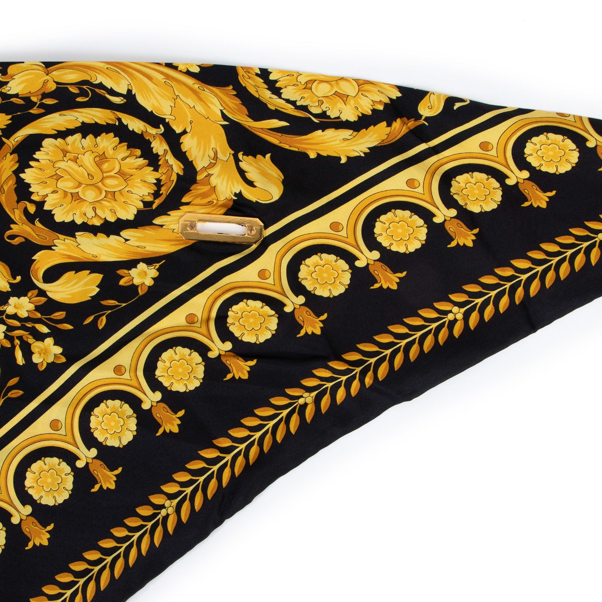 Second hand luxury designer Versace Barocco Print Triangle Silk Scarf at Labellov