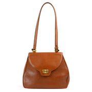 Shop safe online at Labellov in Antwerp this 100% authentic Delvaux Cognac Leather Shoulder Bag second hand