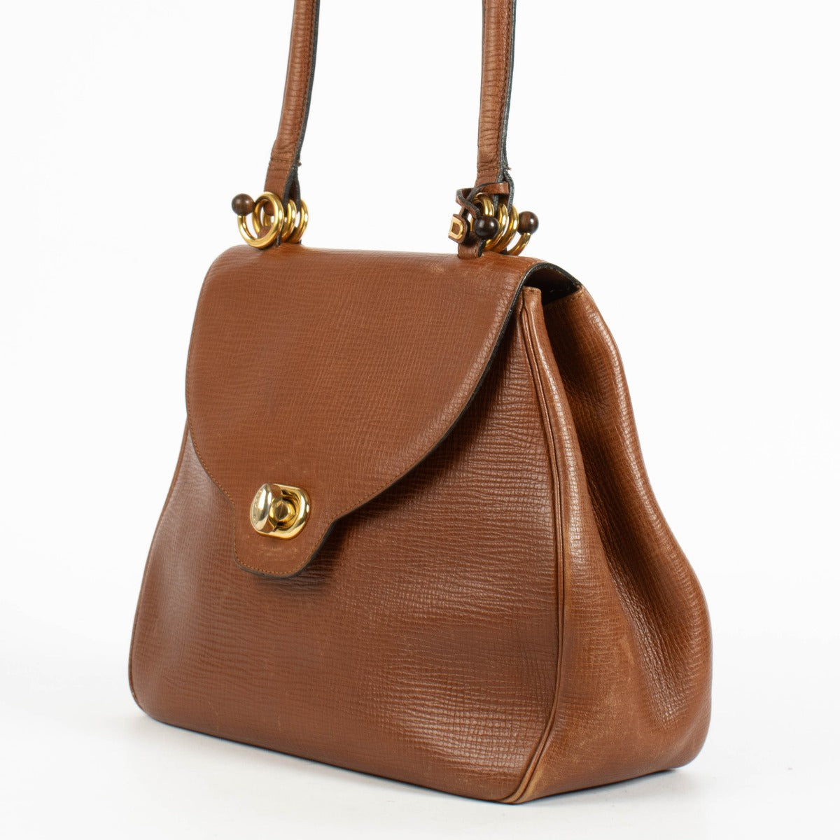 Authentic preloved Delvaux Cognac Vintage Shoulder Bag on Labellov.com