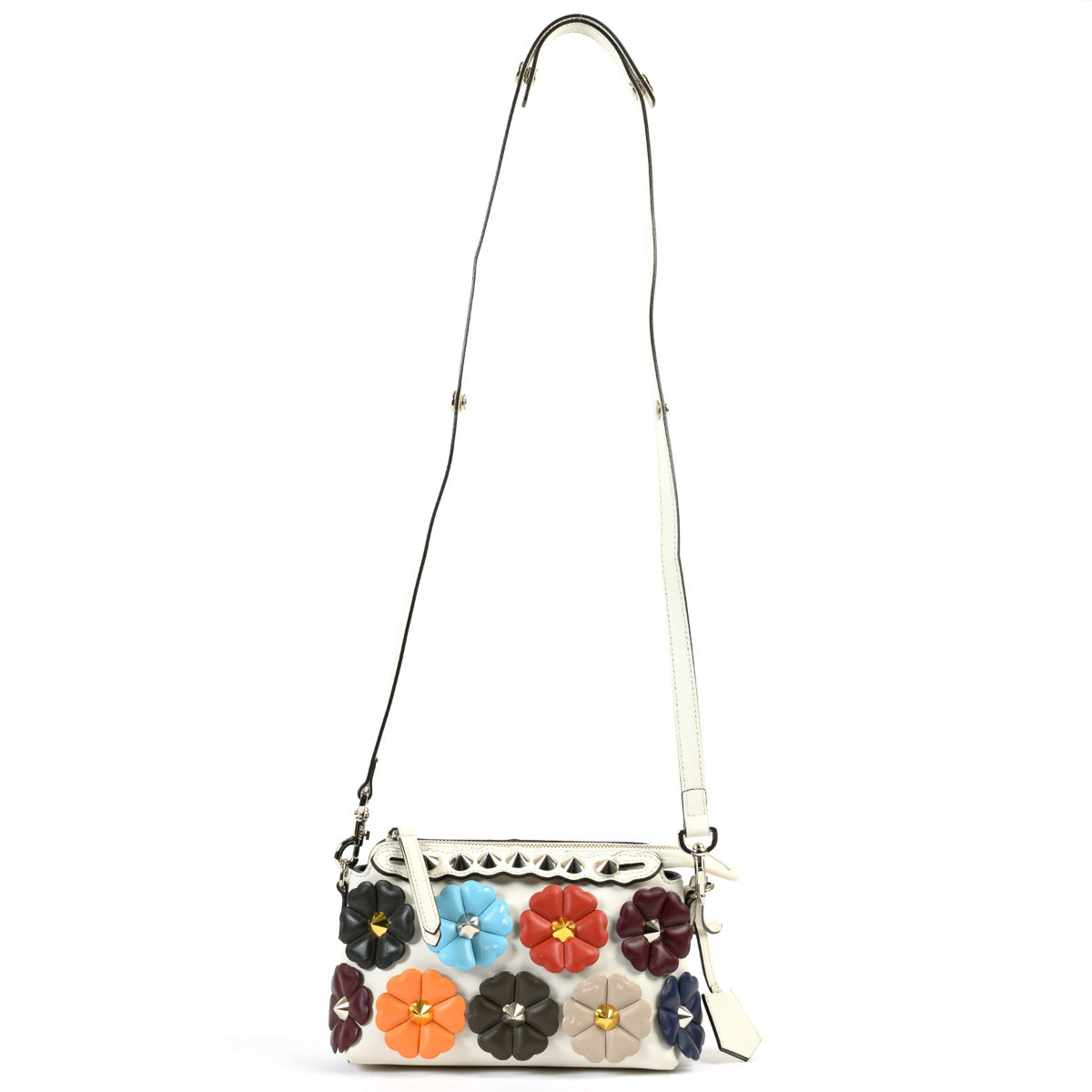 Sac bandoulière Fendi Multicolor Mini By The Way Studded Flower