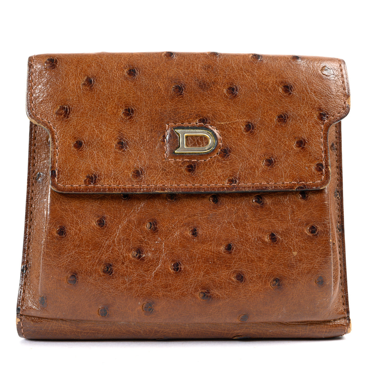 Delvaux Brown Ostrich Wallet for the best price at Labellov