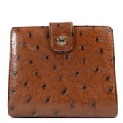 Delvaux Brown Ostrich Wallet