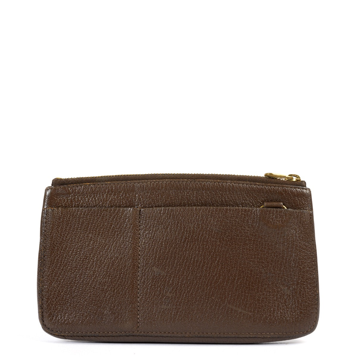 Shop safe online at Labellov in Antwerp this 100% authentic second hand Delvaux Brown Leather Pouch