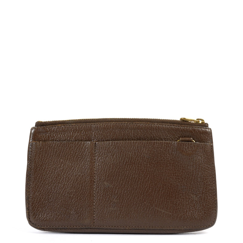 Shop safe online at Labellov in Antwerp this 100% authentic second hand Delvaux Brown Leather Pouch