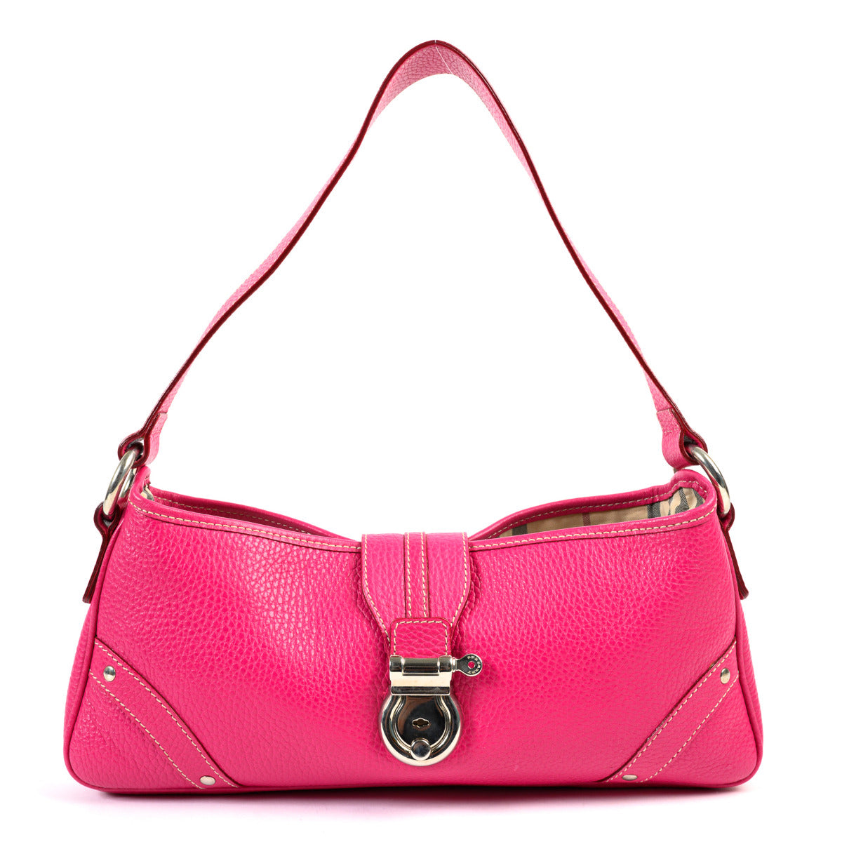 Burberry Pink Leather Shoulder Bag for the best price at Labellov secondhand. Buy and sell your preloved designer bags online
