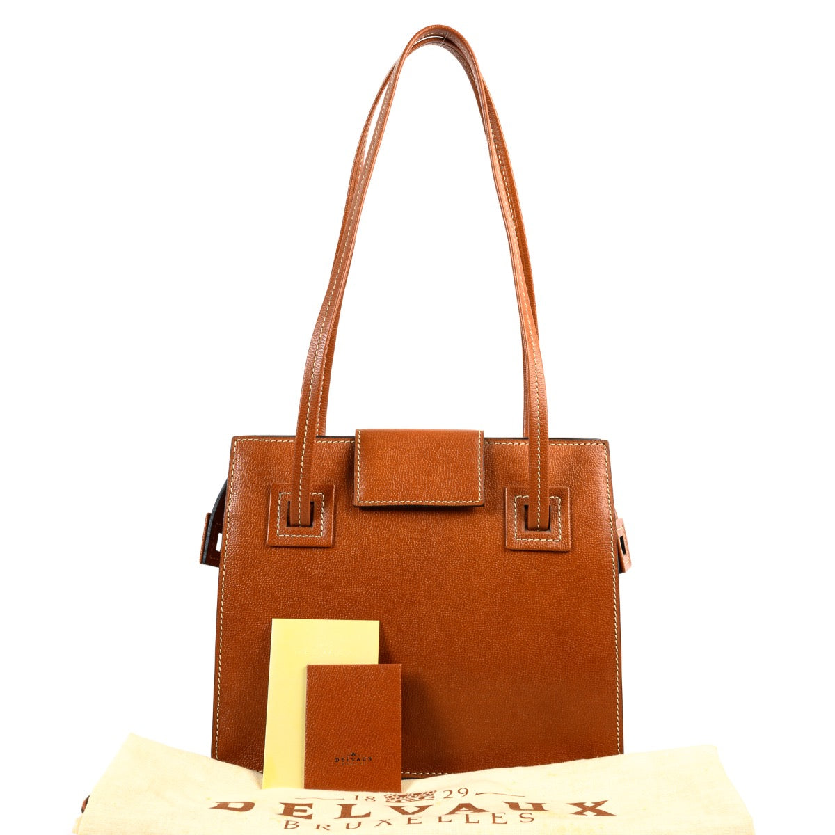 shop safe online Delvaux Brown Leather Shoulder Bag